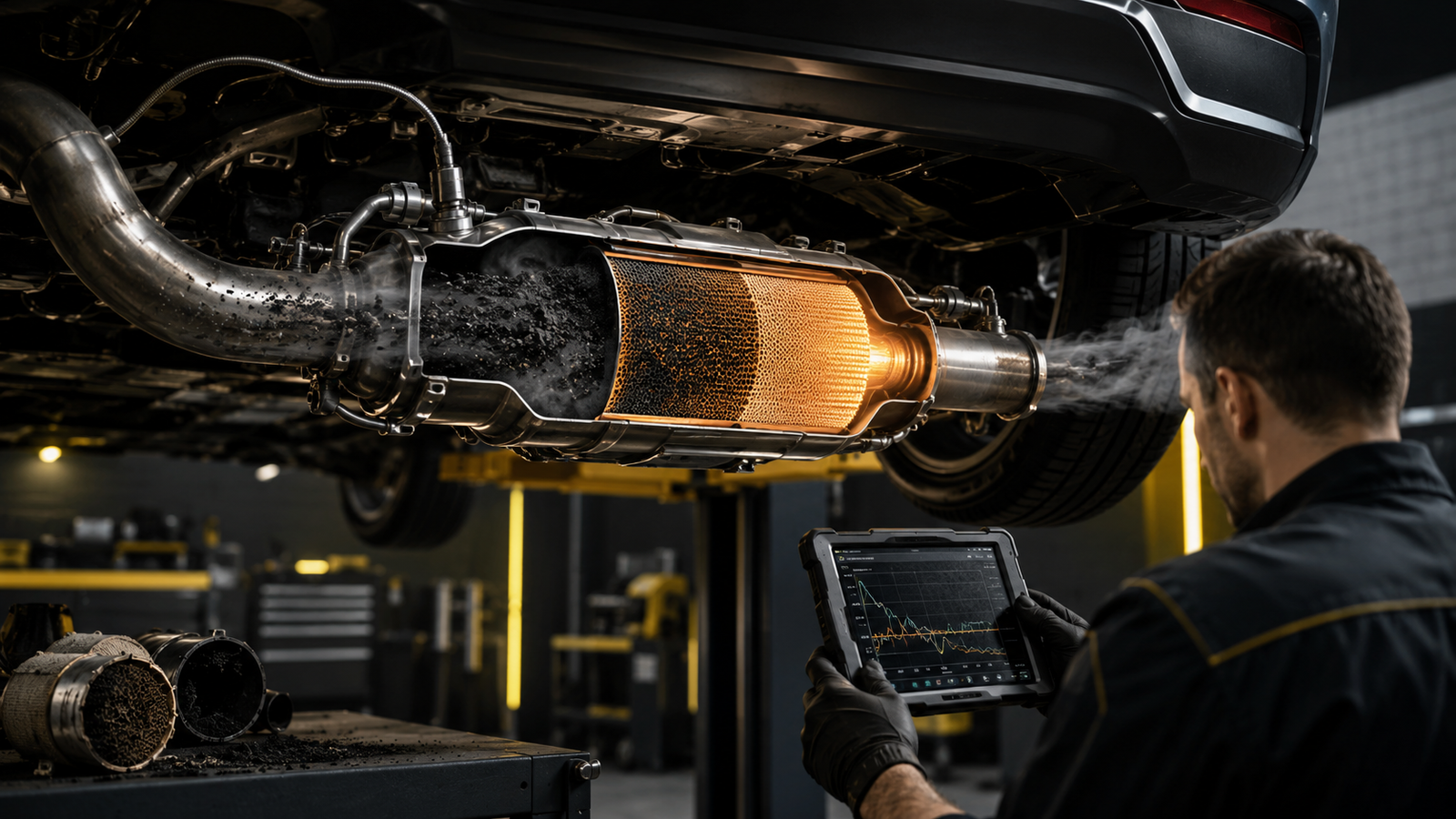 Regeneración y limpieza del filtro de partículas DPF en taller