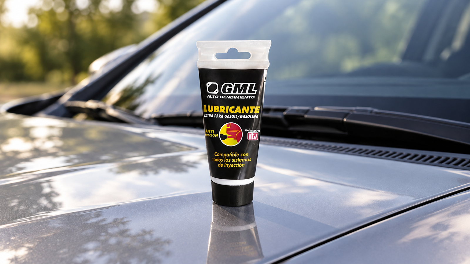 Lubricante GML sobre capó brillante